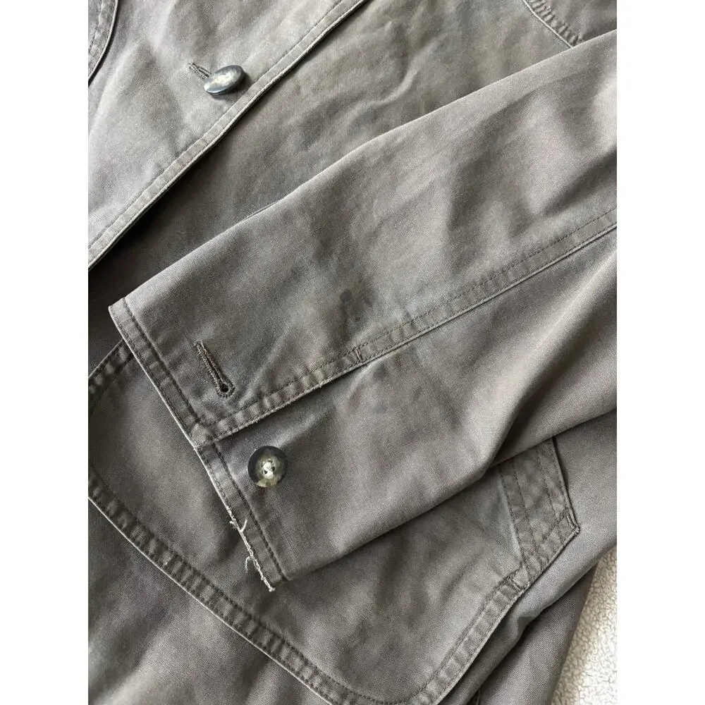 Vintage LL Bean Barn Chore Coat Large Army Green - Picture 6 of 11